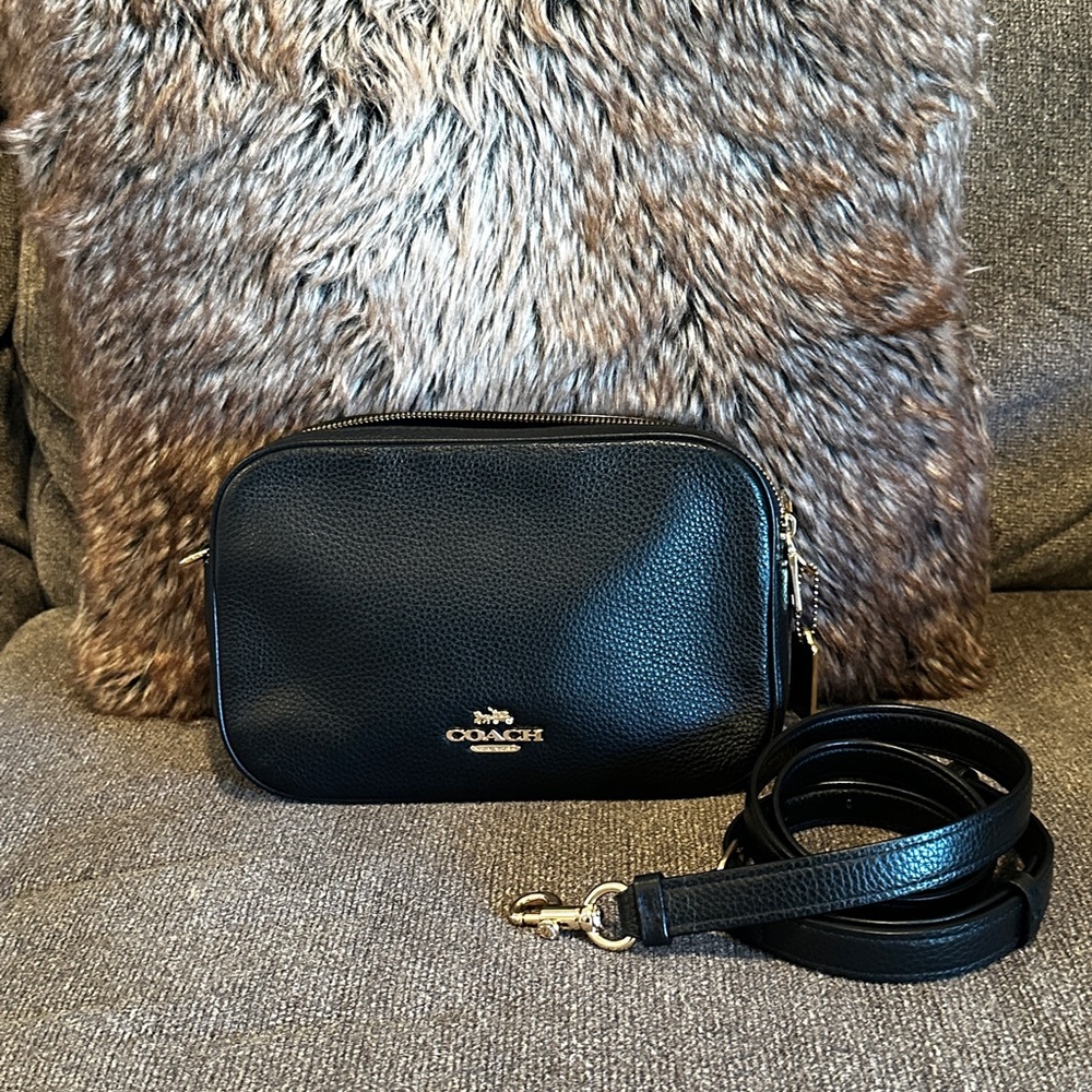 Coach Black Leather Crossbody Bag